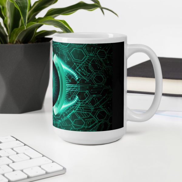 Tasse de Chocolat Chaud “Garder un Oeil sur l’Essentiel” avec Logo