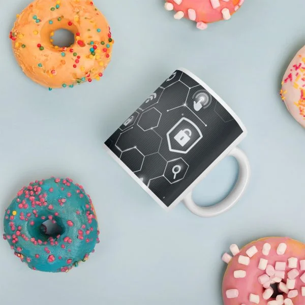 Tazza "Proteggi le Tue Connessioni", Tazza da Caffè Geek per la Sicurezza dei Dati, I Migliori Regali Geek - immagine 2